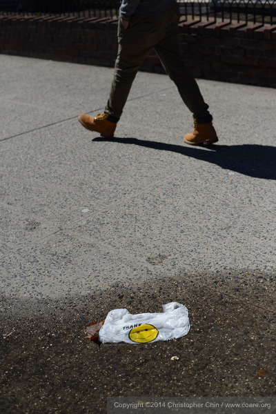 NYC bag litter
